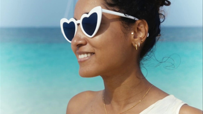 The bride on the beach