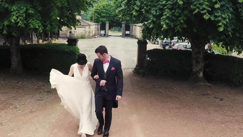 Mariage filmé par drone