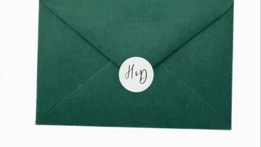 Enveloppe et autocollant