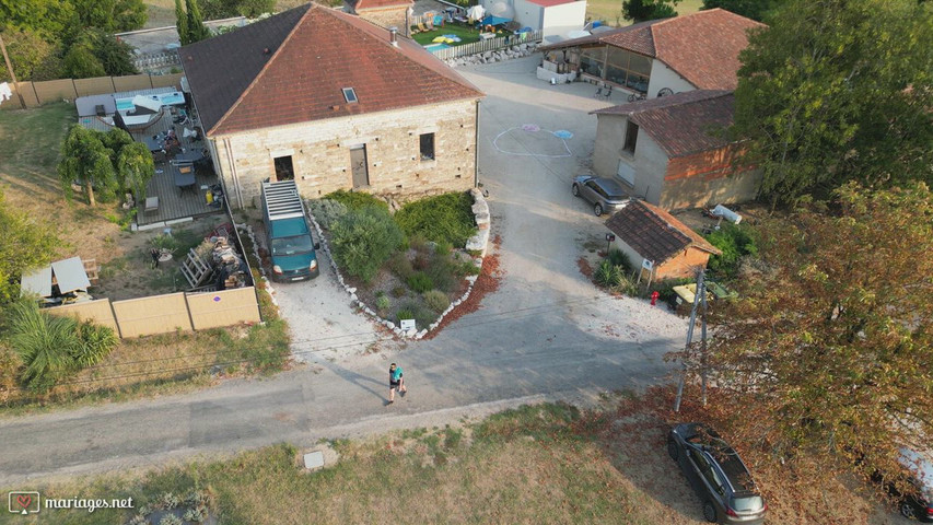 Vue terrain de pétanque