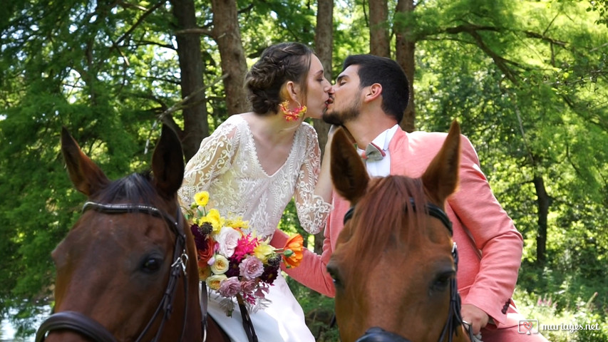 Arrivée à cheval et séance photo