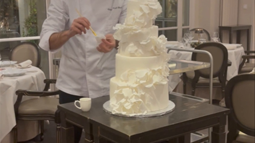 Montage du gâteau Mont blanc