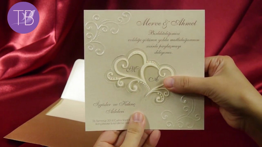 Carte mariage romantique