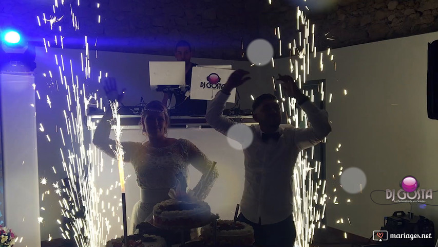 Dj Gosta en action feux d'artifices