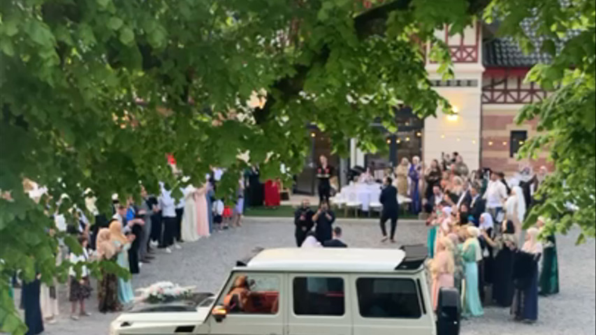 Arrivée des mariés 