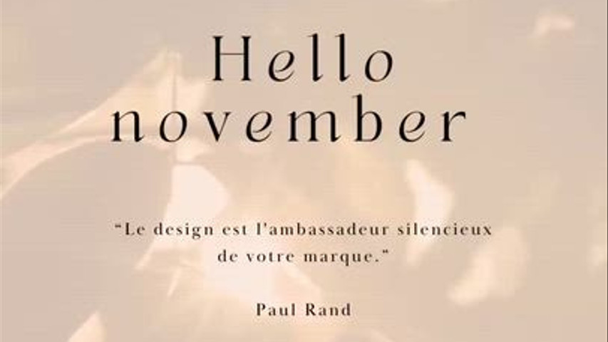 Hello novembrer
