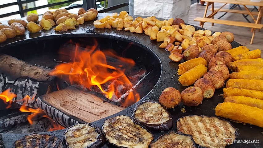 Plancha au feu de bois 