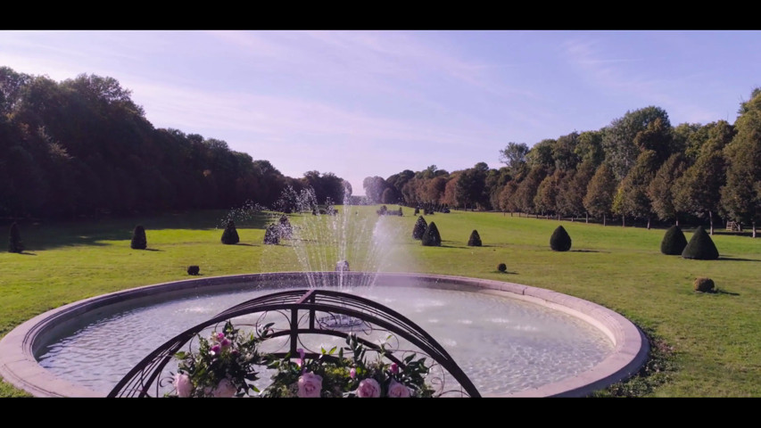 Mariage par drone - Château de Champlatreux