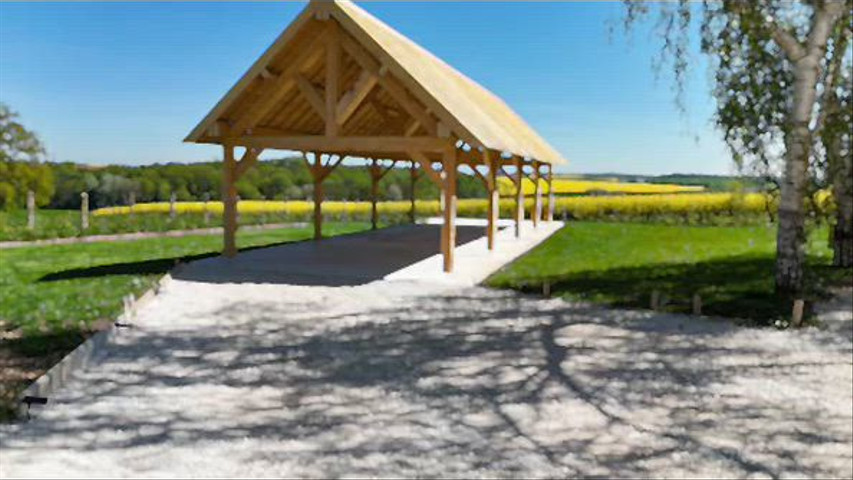 Préau vue campagne