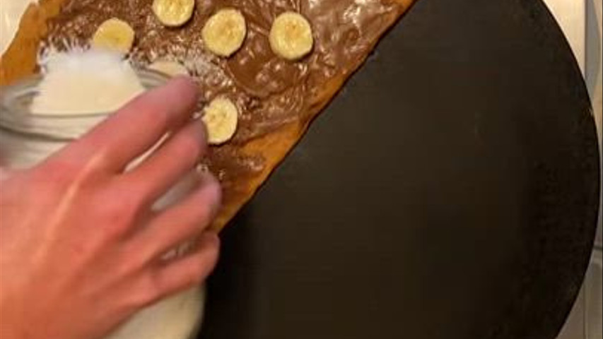 Crêpe banane nutella coco 