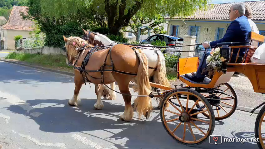 Mariage en calèche en dordogne