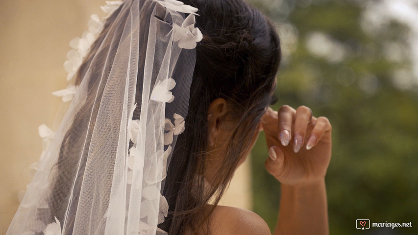 Film de mariage dans un parc