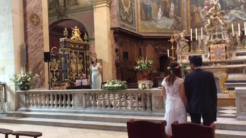 Cérémonie de mariage E&L, église Notre Dame de Bordeaux