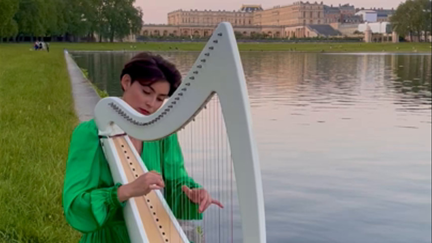 Harpe aux abords du Château de Versailles