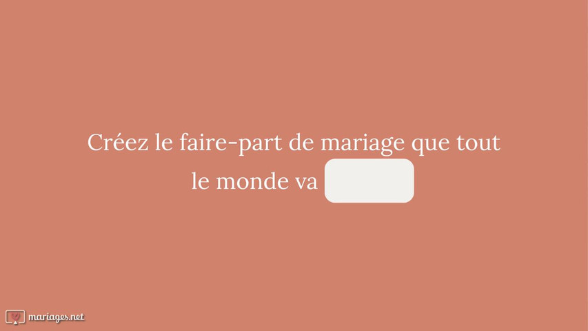 Personnalisez vos faire-part de mariage