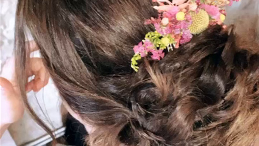 Coiffure mariée de la belle Lauriane 