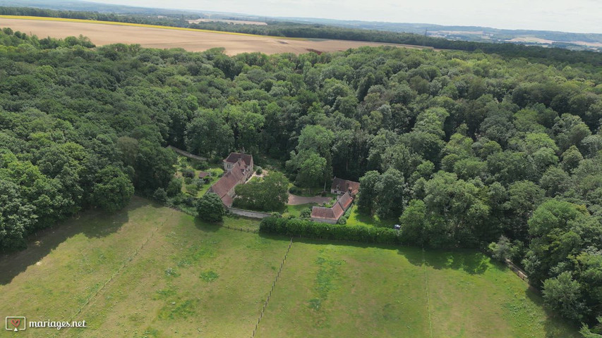 Vue aérienne du site