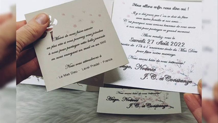 Faire-part Mariage Fleurs de Cerisier