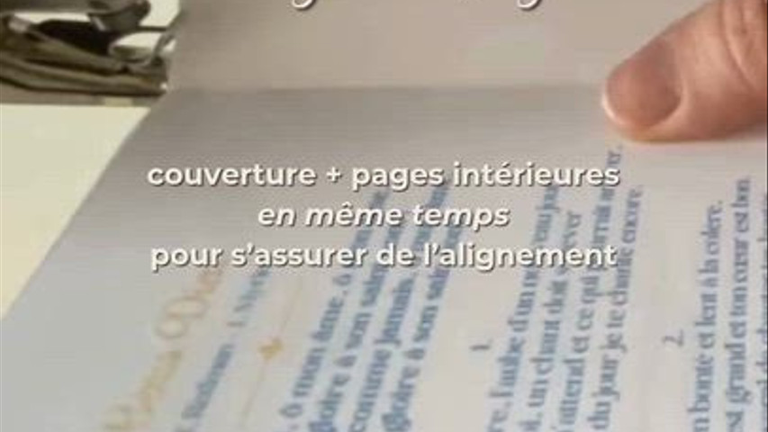 Assemblage livret de cérémonie