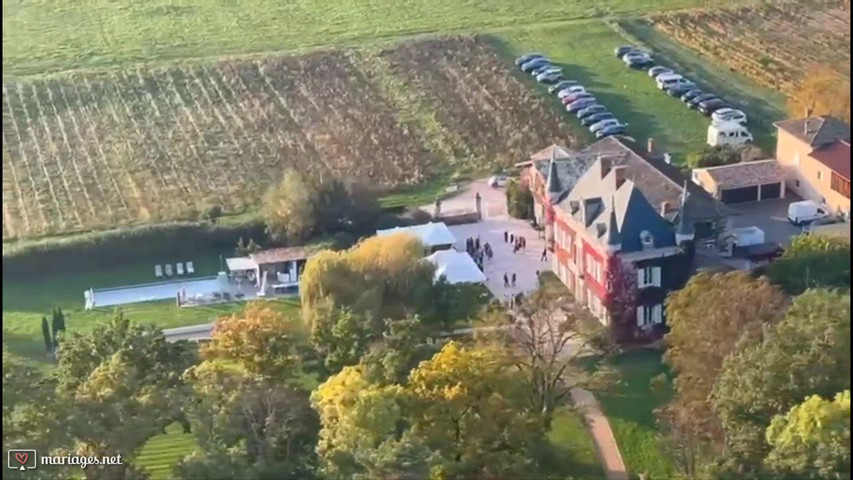 Vue du ciel, mariage en octobre 2025