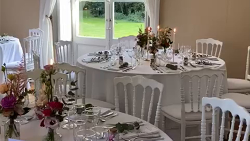 Intérieur salle à manger Château décorée