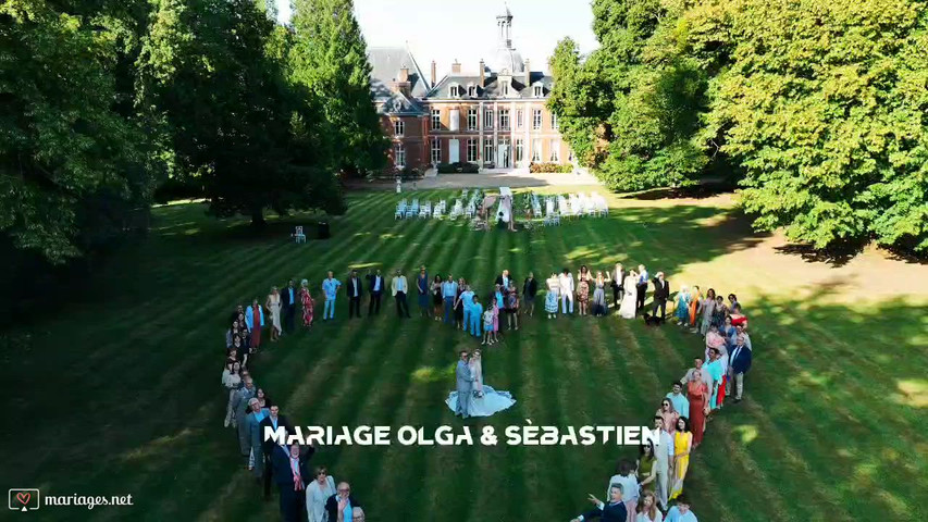 Vue drone mariage