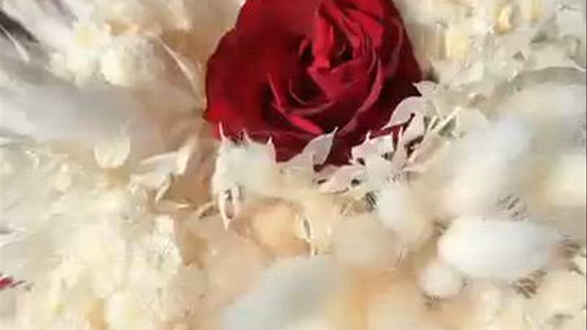 Bouquet blanc & rouge 