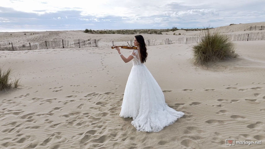 La mariée avec son violon