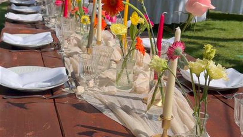 Chemin de table de soliflores