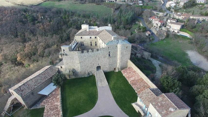 Vue aérienne du château