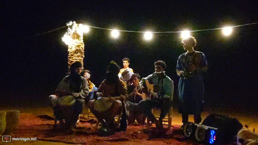Campement dans le désert du Maroc
