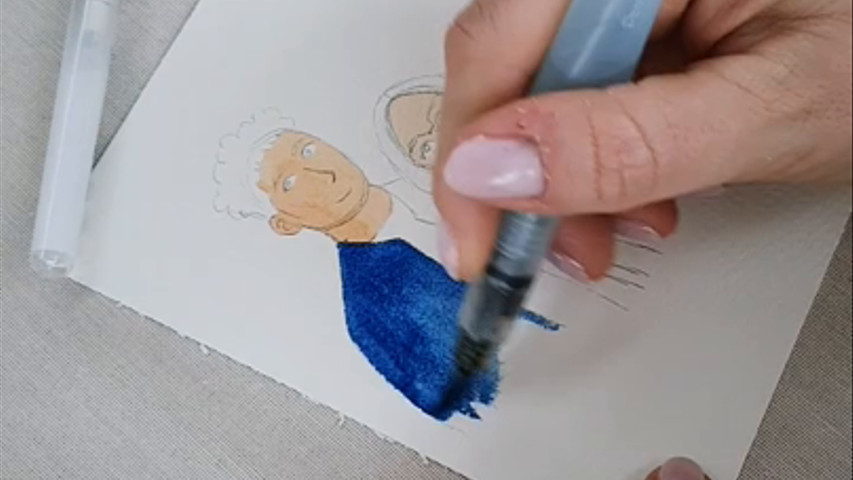 Je dessine vos invités en direct !