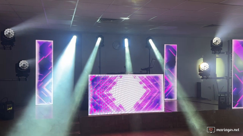 dalles leds et lumières lyres