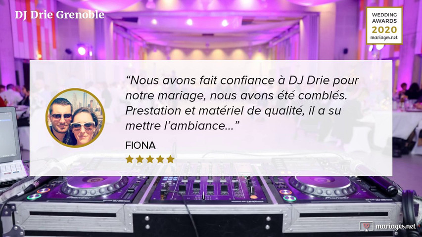 Wedding Award DJ Drie Grenoble by mariages.net