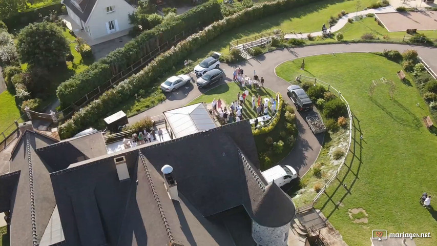 Le Manoir Néo Normand vu du ciel 