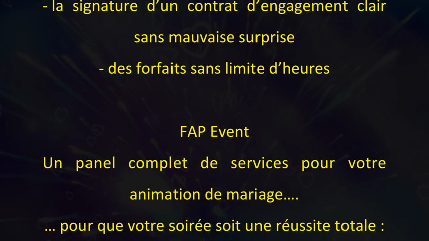 Présentation & tarifs de Fap Event 