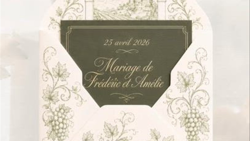 Temoignage faire-part alliances Mariage Frederic Amelie 
