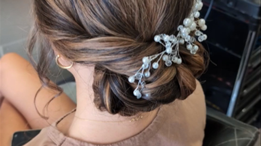 Chignon mariée bas