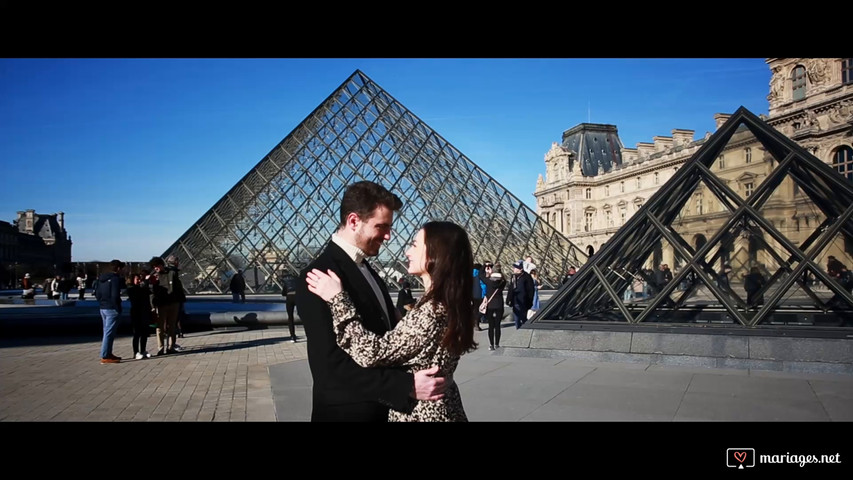 Vidéo d'engagement avant mariage Paris