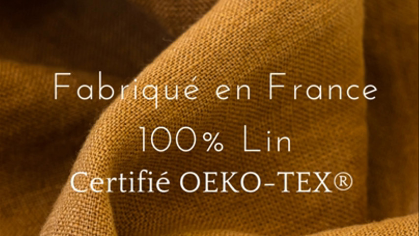 Fabriqué en France certifié 100% lin