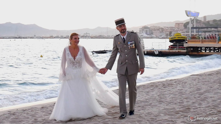 Beautiful beach wedding on the french riviera by horizon wedding