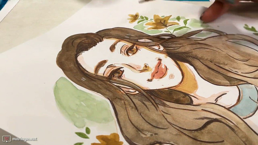 Les portraits à l'aquarelle d'Emilie