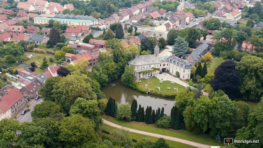 Le Château d'Aubry vu du ciel