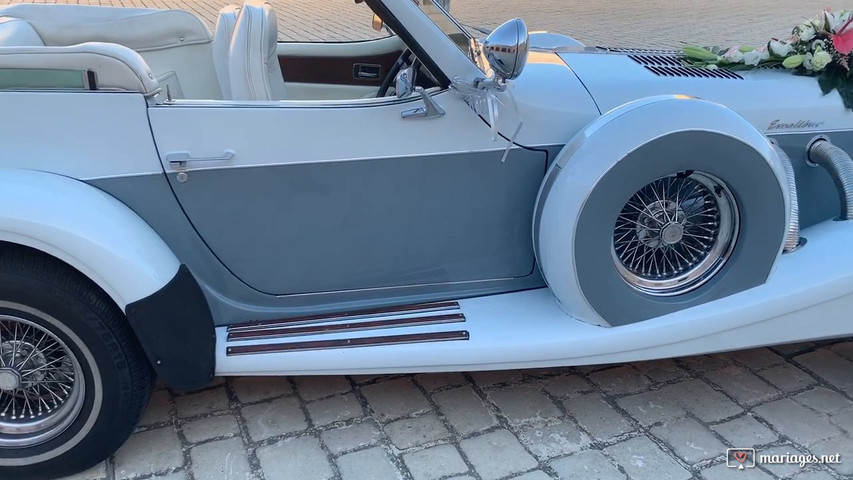 Excalibur Location voiture mariage Sud cabriolet gatsby rétro luxe 