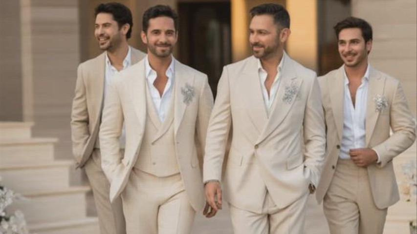 Video costume mariage beige 