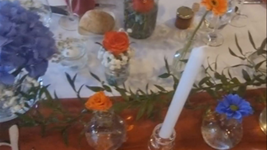 Décoration de la table d'honneur