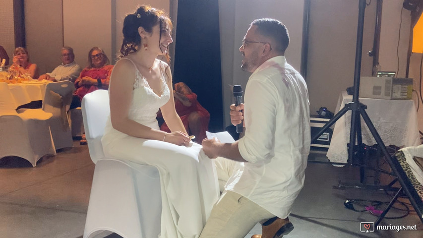 Déclaration d'amour du marié à sa femme