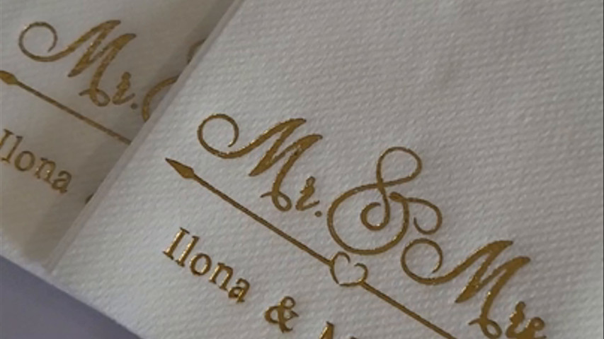 Serviettes de table Mr.&Mrs.