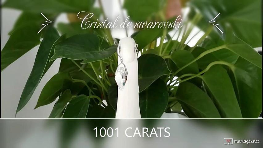 Boucles d'oreilles argent et cristal de Swarovski