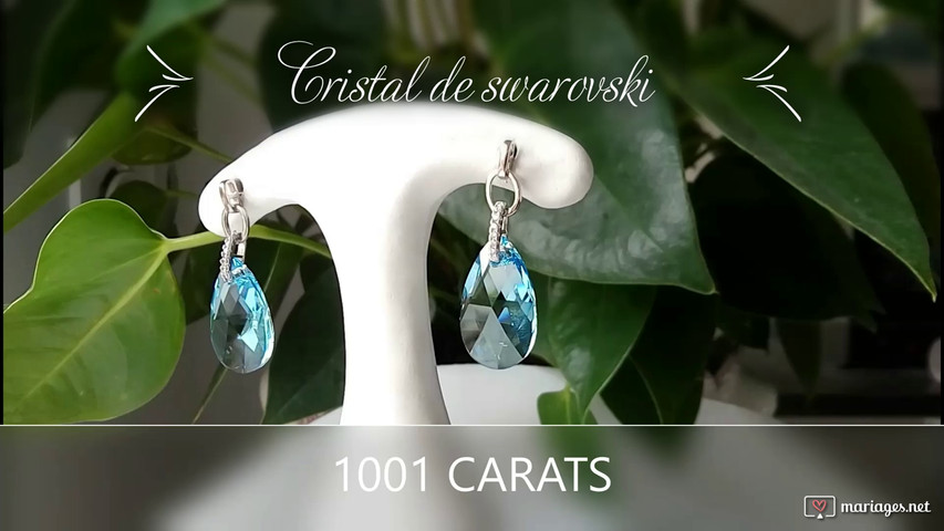 Boucles d'oreilles argent et cristal de Swarovski